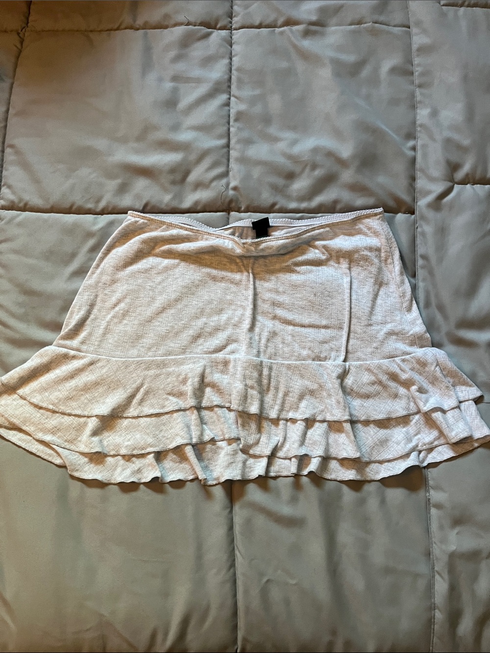 wild fable Light Pink Tiered Ruffle Mini Skirt
